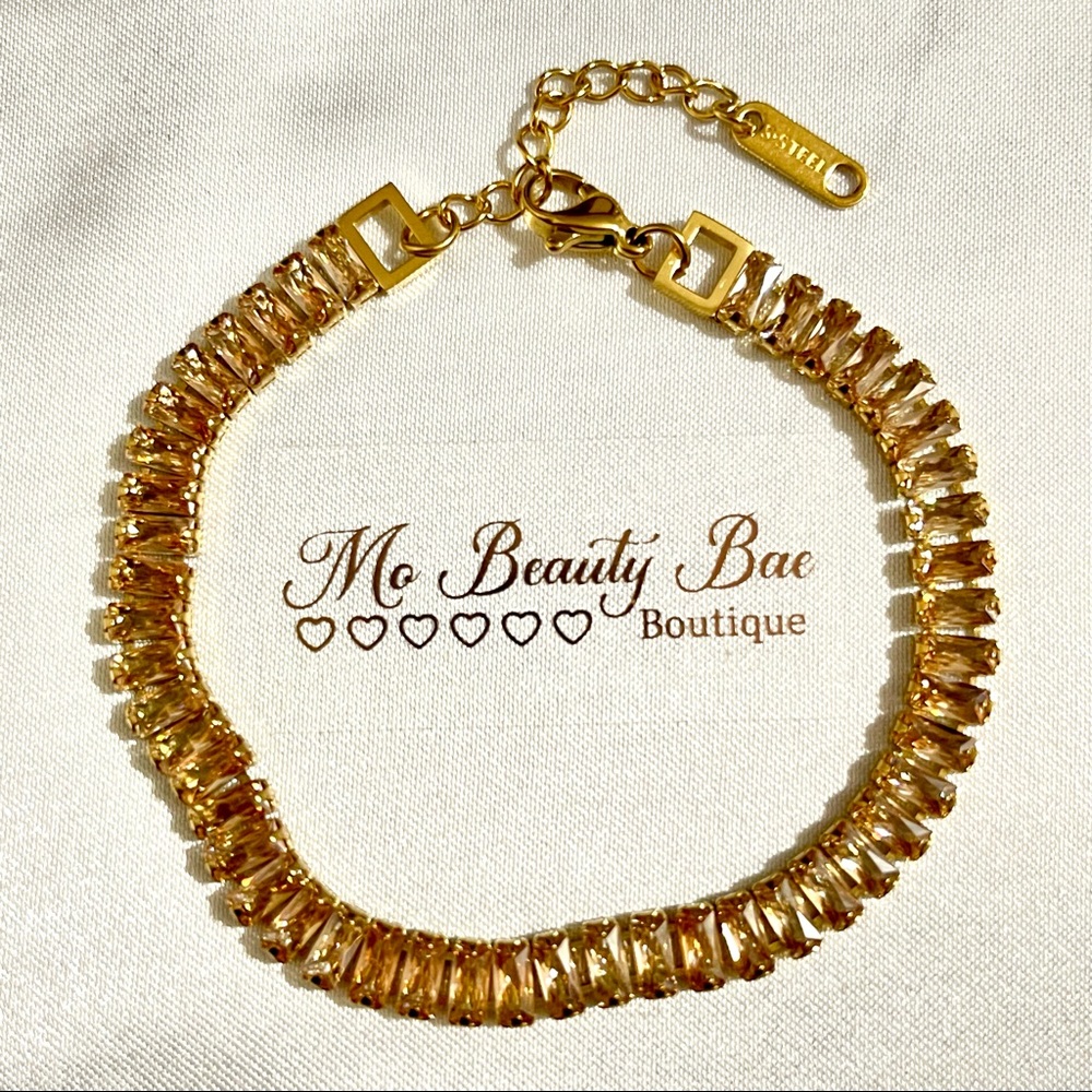 Champagne Gold Crystal Bracelet